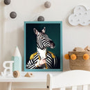 Zebra Gentleman Oil Paint By Numbers Kit DIY Acrylic Painting on Canvas