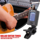 Rotating Clip-on Guitar Tuner for Folk Acoustic Guitar Chromatic Bass Tuning