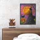 Frameless Oil Paint By Numbers DIY Witch Picture Craft Living Room Decoration