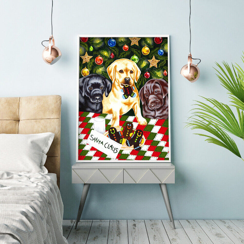 Diamond Painting 5D DIY Christmas Dog Full Round Drill Rhinestone Picture