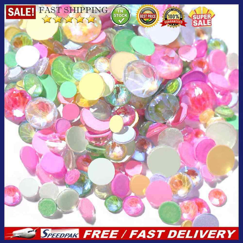 Luminous Fluorescent Diamonds Nail Stickers Multi Section Design Manicure Art