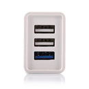 3 Ports USB Travel Wall Charger 5V 2A Fast Charging Charger US Plug (Black)