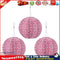 3pcs LED Round Solar Lantern Printed Waterproof Hanging Decor (Red Flower) Newly