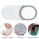 Handheld 10x Pull-out Reading Magnifying Loupe with LED Magnification Tool Kit