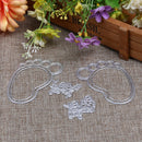 1 Set Metal Feet Circle Letters Embossing Cutting Dies Stencil Newly