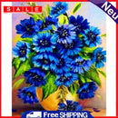 Blue Bouquet Oil Paint By Numbers DIY Home Decoration Gift Wall Art Picture Kit