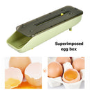 Kitchen Containers Egg Storage Box Fresh Keep Refrigerator Egg Tray (Green)