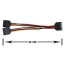 Quality Extension Y Splitter Useful Male To 2 Female Adapter Power Cable SATA