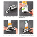Toothpaste Squeezer Stainless Steel Dispenser Press Toothbrush Holder Racks