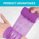 Self Adhesive Elastic Bandage Sport Wrist Protector Tape (Purple 10cmx4.5m)