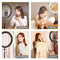 with Tripod LED Ring Light Selfie Video Light 8 Colors RGBW USB 10 Modes