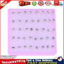 20Pairs Women Cute Round Plastic Pin Earring Ear Studs(White)(2.5mm) Newly