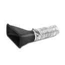 Carbon Fiber Look Car Front Bumper Turbo Cold Air Intake Pipe Air Funnel Kit