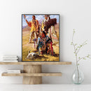 Indians Oil Paint By Numbers Kits DIY Craft Coloring Drawing Home Decoration
