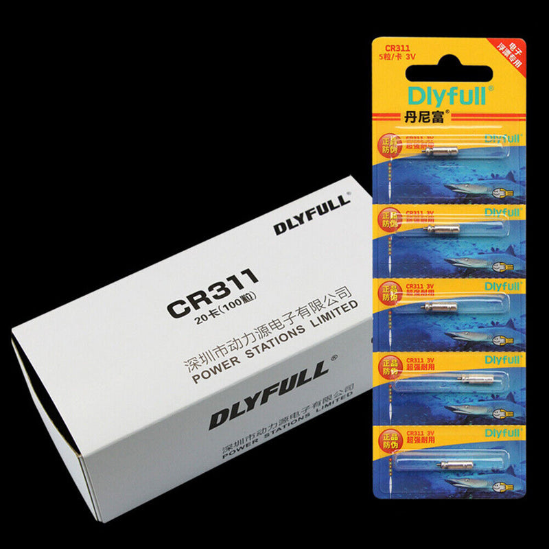 10pcs Luminous Electric Battery Fishing Floats Lithium Pin Battery (CR311)