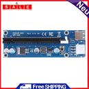 PCI-E1x, 16x PCI Express Extender Riser Card 6Pin DC / DC USB3. 0 Cable PCIe-Ex