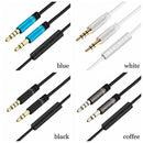 Stereo Earphone AUX Car Headphone Cord Audio Cable with Microphone Male to Male