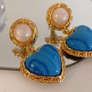 Love Pendant Stud Earrings Dangle Earrings Earrings Jewelry Blue Turquoise