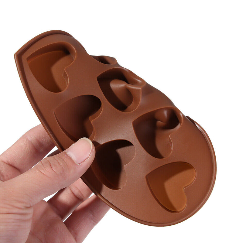 DIY Decor Cake Making Ice Tray Chocolate Mold Heart Shaped Silicone Mould