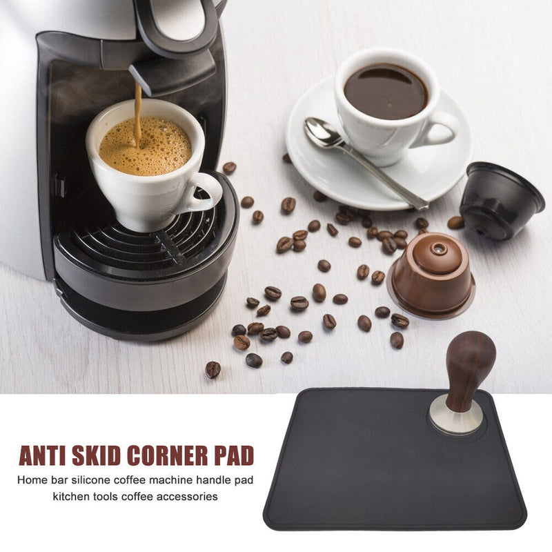 Espresso Latte Coffee Corner Edge Powder Pressing Pad Square Coffee Grindin