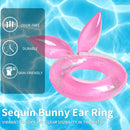 Kids Swimming Ring Cute Rabbit Ears Modeling Reusable Thickening Ring (A)
