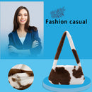 Animal Pattern Underarm Bag Women Mini Plush Shoulder Handbags Purse (11)