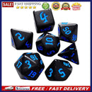 7pcs Multifaceted Digital Dice Set D4 D6 D8 D10 D12 D20 Opaque Polyhedral Dices