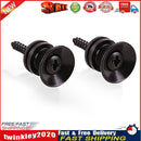 2x Guitar Pegs Anti-slip Strap Buckle Locking Pin for Bass Ukulele (Black) Newly