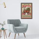 11CT Printed FullEmbroidery Christmas Trailer Needlework DIY Cross Stitch Kit