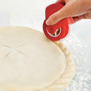 Kitchen DIY Pizza Pastry Lattice Cutter Pie Decor Wheel Roller (A Red)