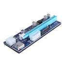 6 Pin PCI Express Riser Card 1x to 16x Extender 60cm USB 3.0 Cable with Light