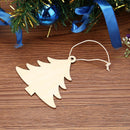 10pcs Wood Christmas Tree Hanging Pendant Xmas Party Ornament Decor (Tree)