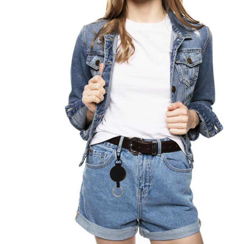 Retractable Key Chain Resilience Stretching Key Chain Anti-lost Safety Buckle