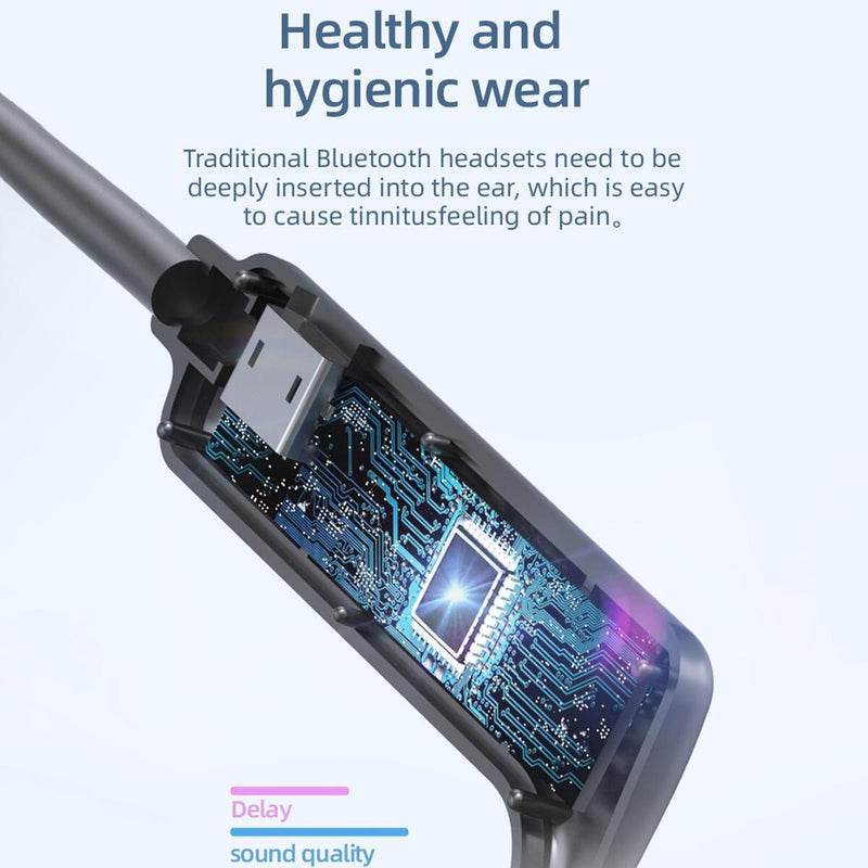 1*Bone Conduction Headphones Bluetooth Wireless Earbuds Outdoor Sport HeadsetNew