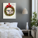 5D DIY Full Round Drill Diamond Painting Xmas Wreath Cat Art Craft Decor Gift