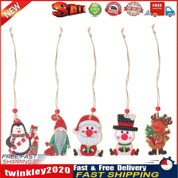 Double-sided 5D Diamond Painting Christmas Pendant Xmas Trees DIY (GP001) Newly