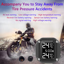 LCD Motorcycle TPMS with Time Display Motorbike Tyre Pressure Monitoring System