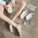 Contrasting Colors Cotton Low Cut Short Socks Ankle Socks Boat Socks Breathable