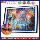 5D DIY Full Drill Diamond Painting Bathing Elephant Cross Stitch Embroidery