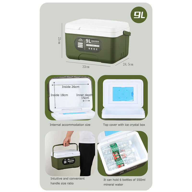 6L/9L Car Mini Fridge Picnic Refrigerators Heat and Cold Preservation for Aut