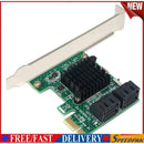 PCI Express 1X to SATA3.0 4 Port Riser PCI-E X1/X4/X8/X16 Expansion Adapter
