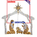 Christmas Nativity Scene LED Nativity Holy Family Scene for Outdoor Yard Decor