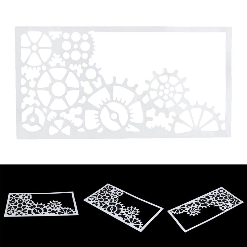 Gear Pattern Cake Stencil Fondant Baking Mold Template Decorating Tool