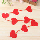 String Red Hearts Garland Wedding Anniversary Garland Room Layout Decorations