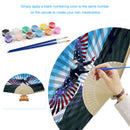Independence Day Eagle Oil Paint Folding Fan By Numbers DIY Digital Oil Paint