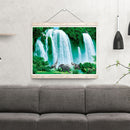 5D DIY Diamond Painting Kits Elephants Waterfall Full Round Drill Wall Art
