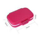 3 Grids Portable Pill Box Medicine Jewelry Storage Case Container(Rose)
