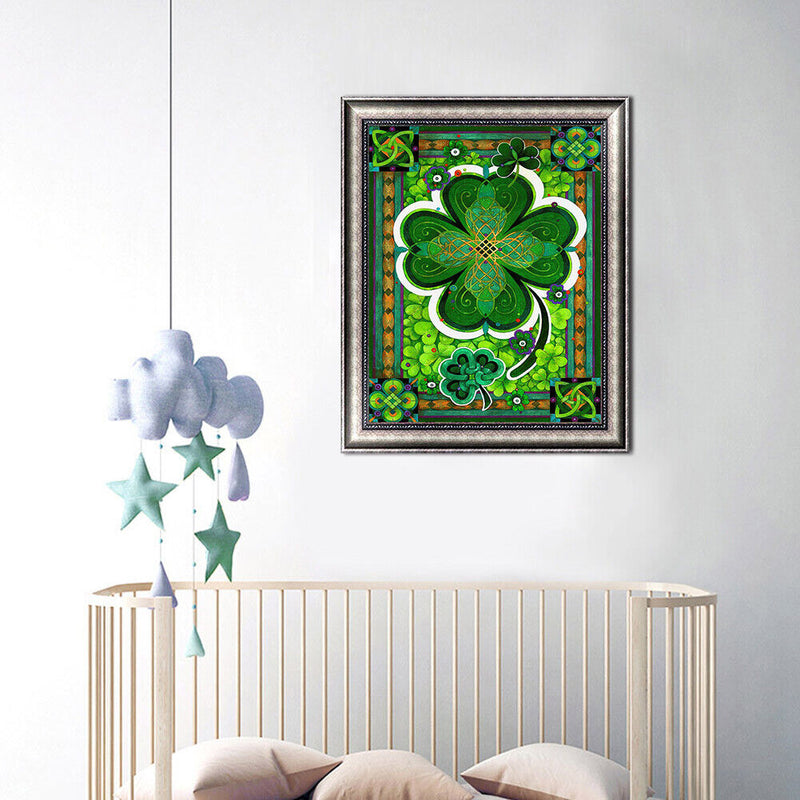 5D DIY Full Drill Diamond Painting Lucky Flower Cross Stitch Embroidery Mosaic