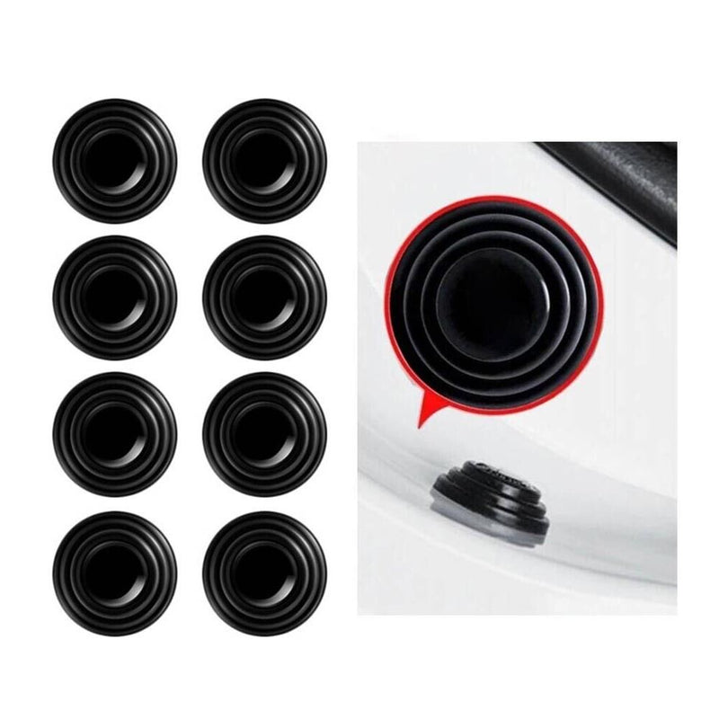 10x Anti-collision Silicone Pad Car Door Closing Anti-shock Buffer Stickers (Bla