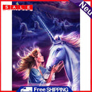 Painting By Numbers DIY Beauty Horse Canvas Oil Art Picture Kit Home Wall Decor
